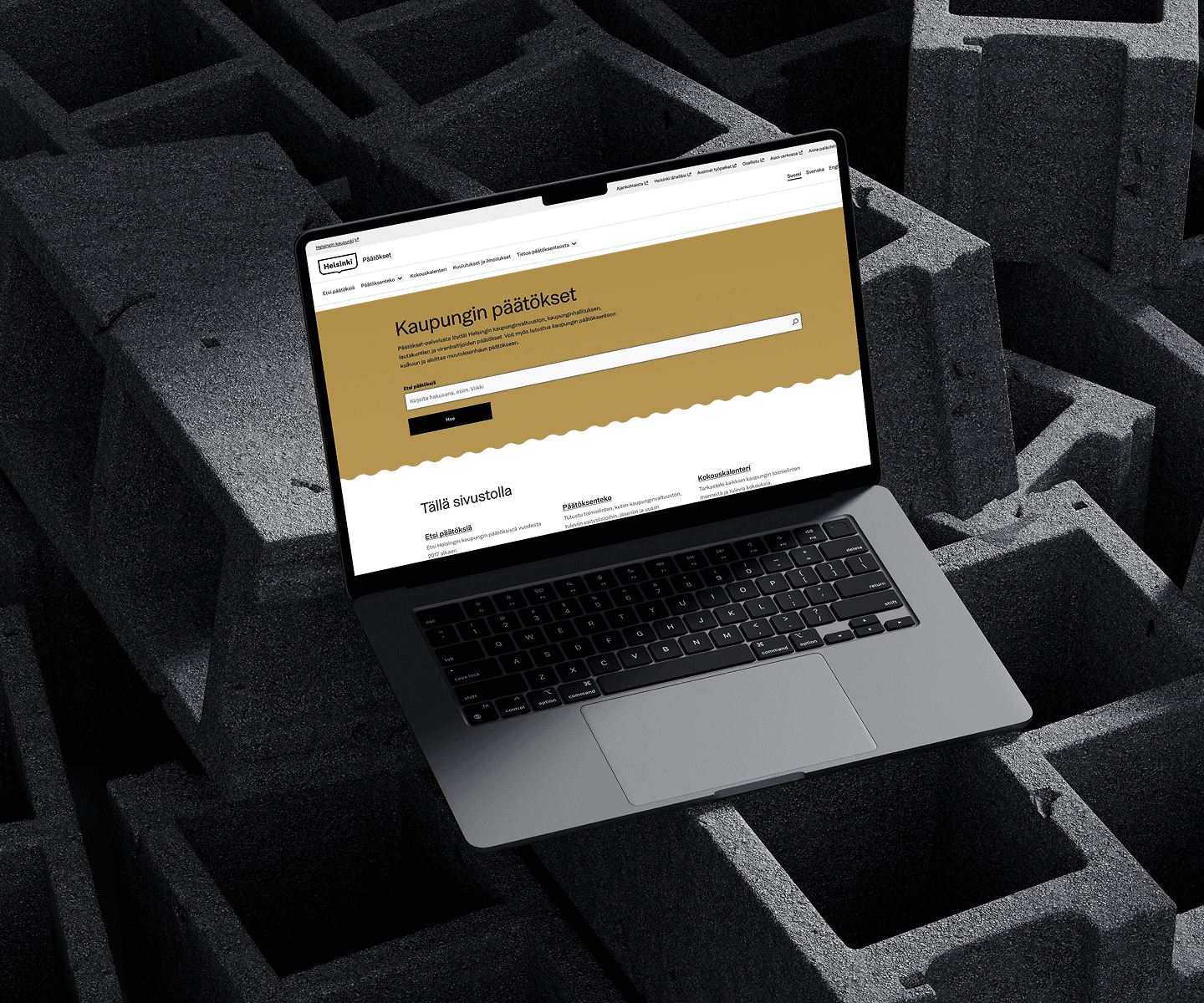 Helsinki Design System laptop implementation